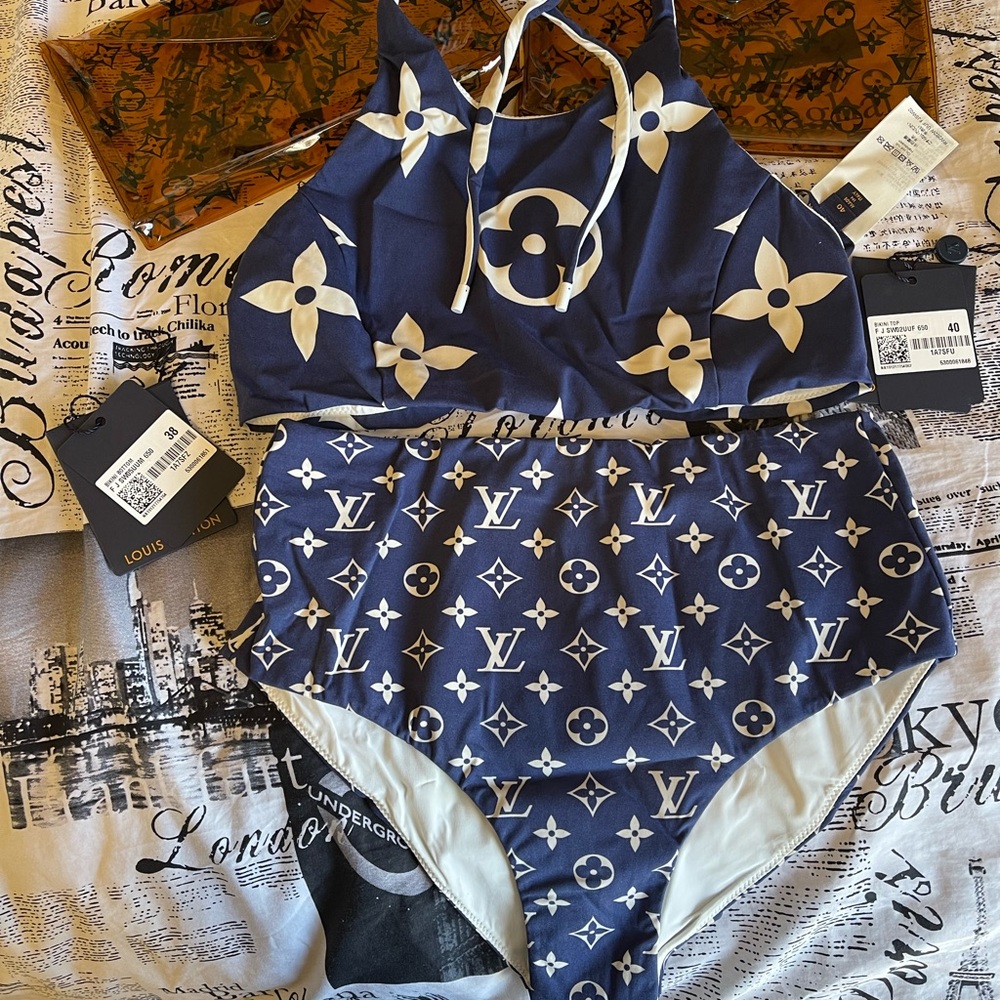 Louis Vuitton two piece authentic bathing suit